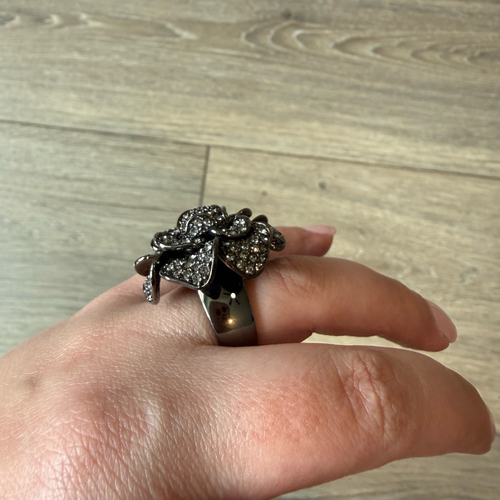 NORDSTROM Ariella Collection Faux Rhinestone Flower Ring - Picture 3 of 9